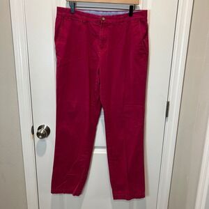 Tommy Hilfiger Mens Graduate Slim Fit Chinos Pants Crimson Red Size 34x32